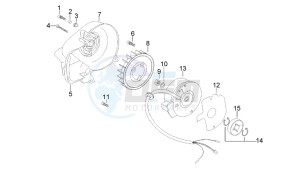 Scarabeo 50 2t (eng. Minarelli) drawing Flywheel