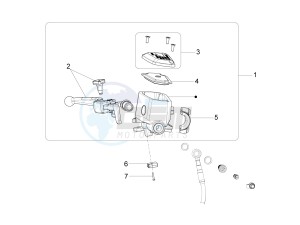 Audace 1400 USA-CND 1380 drawing Front master cilinder