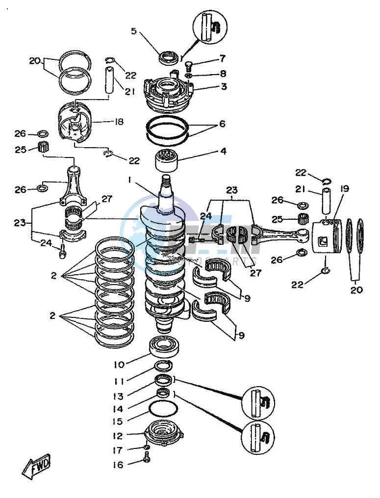 CRANKSHAFT--PISTON