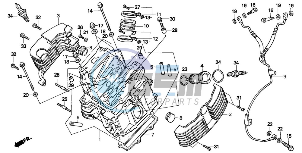 CYLINDER HEAD (FRONT) (VT1100CS/CT)