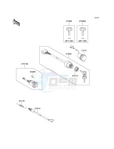 KAF 400 B [MULE 600] (B6F-B9F) B6F drawing IGNITION SWITCH