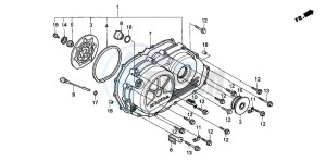 VFR750F drawing RIGHT CRANKCASE COVER