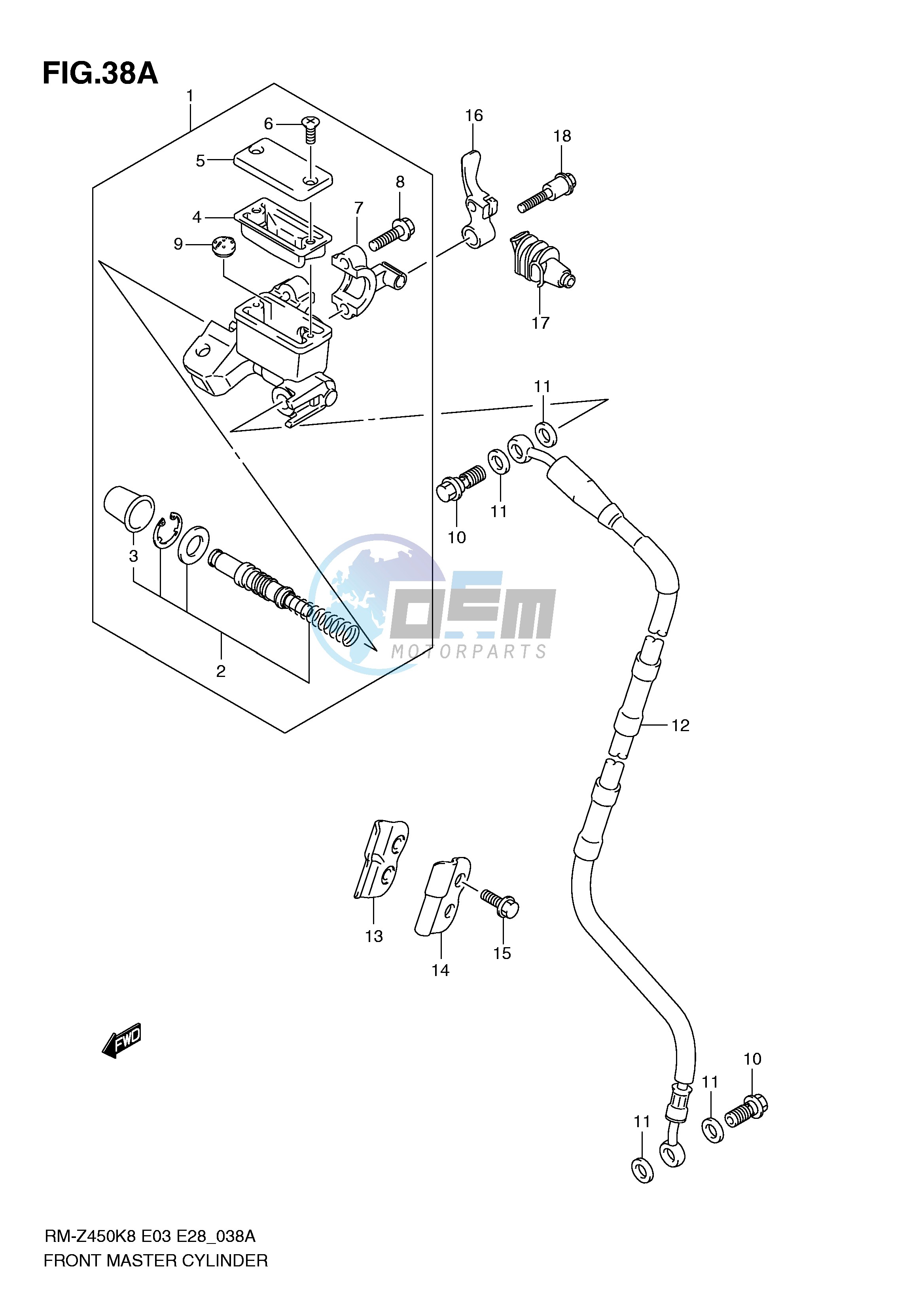 FRONT MASTER CYLINDER (RM-Z450L1)