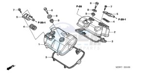 NT700VA F drawing CYLINDER HEAD COVER