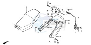 CB1000F drawing SEAT