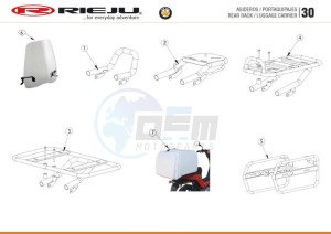 BYE-BIKE-EURO4-BLACK 50 drawing SUPPORTS / TOP CASE