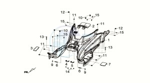 GTS 300i ABS drawing FOOTREST