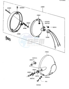 KZ 440 G (G1) drawing HEADLIGHT