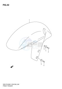 GSX-R1000 (E3-E28) drawing FRONT FENDER (GSX-R1000K1)