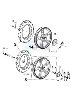 TWEET 125 V PRO drawing WHEELS SINCE 21/05/2014