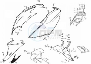 ATLANTIS BULLET - 50 cc VTHAL1AE2 Euro 2 2T AC FRA drawing Rear fairing (Positions)