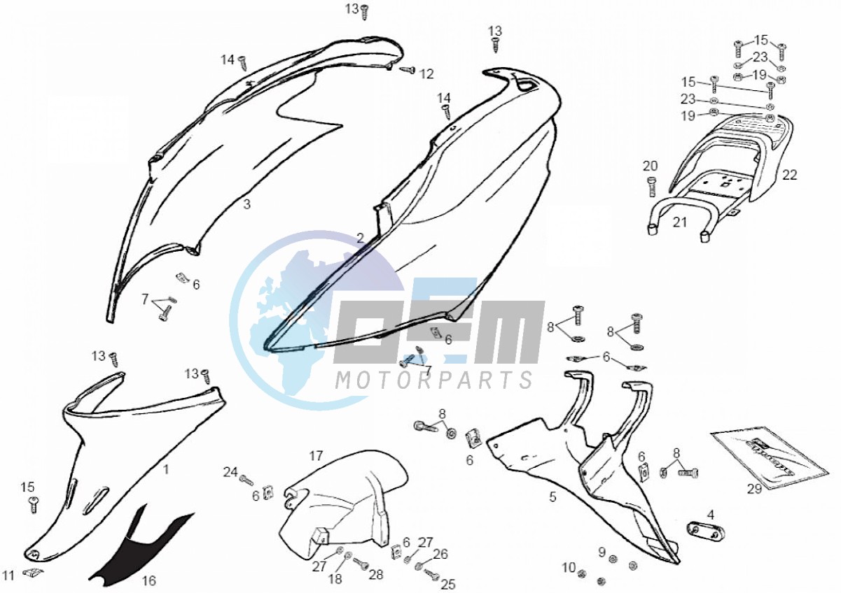 Rear fairing (Positions)