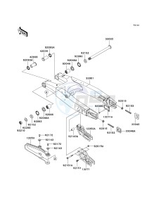 KX 250 T [KX250F] (TF) T6F drawing SWINGARM