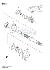 AN650 (E3-E28) Burgman drawing SHAFT DRIVE