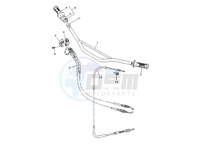 YZ F 250 drawing STEERING HANDLE -CABLE MY01