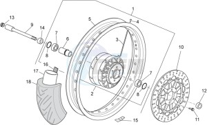 V7 Racer 750 drawing Front wheel