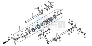 GL1500CT VALKYRIE drawing SHIFT DRUM/SHIFT FORK