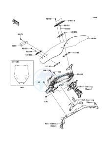 1400GTR_ABS ZG1400CBF FR GB XX (EU ME A(FRICA) drawing Windshield