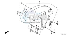 CB600FA39 UK - (E / ABS MKH ST) drawing FRONT FENDER