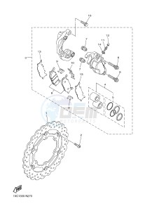 XVS950CR BOLT C-SPEC (B33N) drawing FRONT BRAKE CALIPER