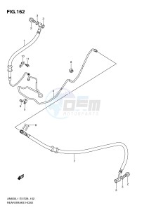 AN650 (E3-E28) Burgman drawing REAR BRAKE HOSE (AN650AL1 E28)