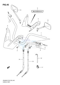 AN400 (E3-E28) Burgman drawing HANDLEBAR (MODEL K3)