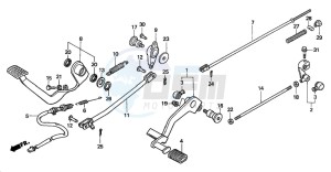 VT750DC BLACK WIDOW drawing PEDAL