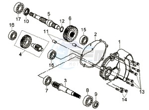 JOYRIDE 200i drawing CRANKCASE - DRIVE SHAFT