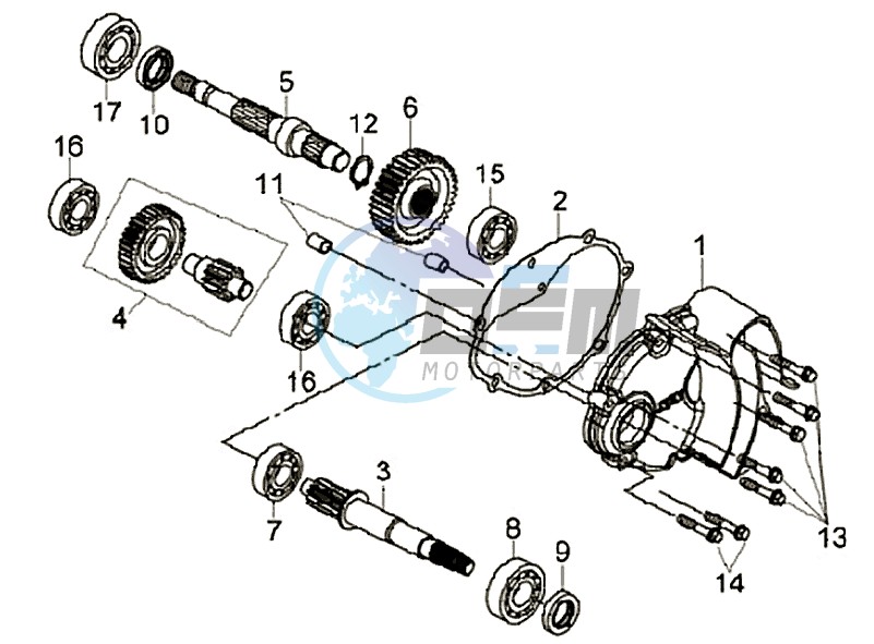 CRANKCASE - DRIVE SHAFT