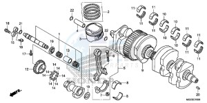 CB1100SAE CB1100 UK - (E) drawing CRANKSHAFT/ PI STON