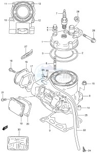 RM125 (E2) drawing CYLINDER