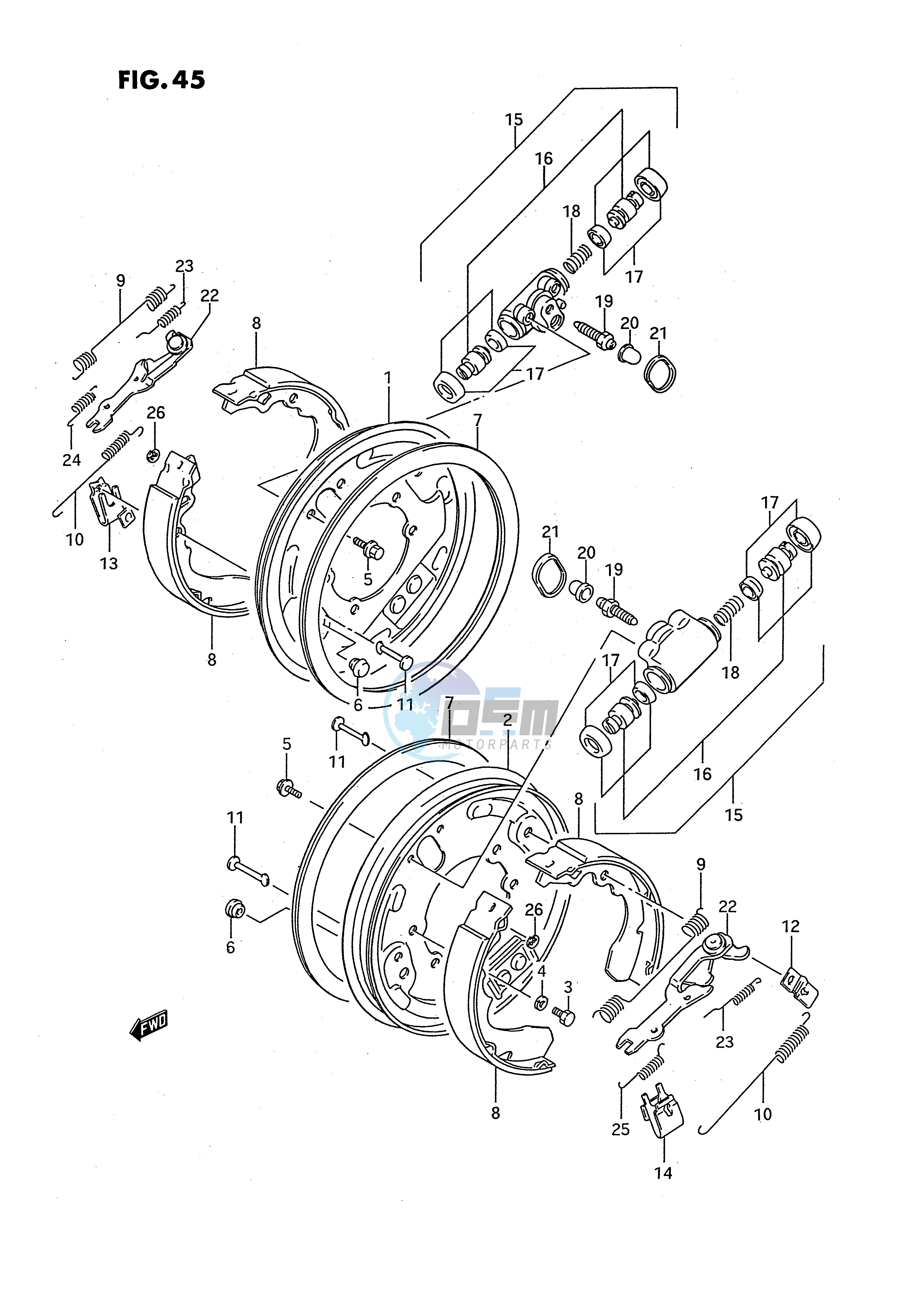 FRONT WHEEL BRAKE (MODEL J K L)