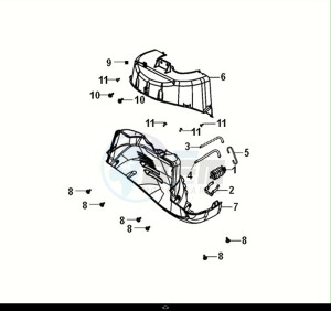 FIDDLE IV 125 (XG12WW-IT) (E5) (M1) drawing FRONT FENDER