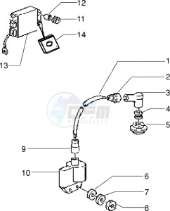 Zip 50 drawing Electrical devices for vehicles with antistart