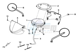 MIO 50 L5-L6 drawing DASHBOARD / MIRRORS /  DASHBOARD COVER