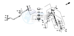 CB500S drawing RR. BRAKE MASTER CYLINDER