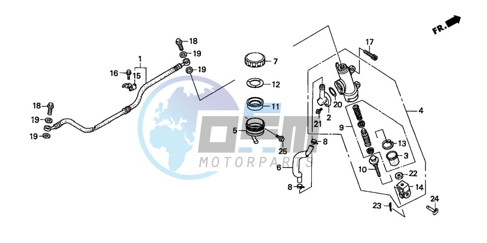 RR. BRAKE MASTER CYLINDER