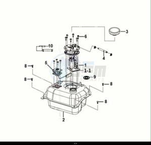 SYMPHONY S 125 (XF12W1-EU) (E5) (M1) drawing FUEL TANK