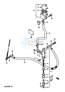 GSX-R750 (J-K-L) drawing REAR MASTER CYLINDER (MODEL L)