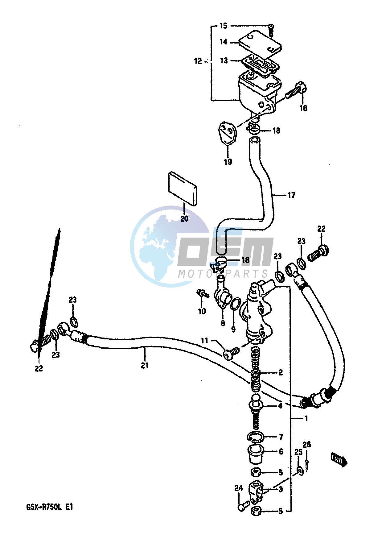 REAR MASTER CYLINDER (MODEL L)