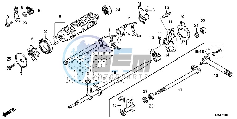 GEARSHIFT FORK (TRX420FE1/FM1/FM2/TE1/TM1)