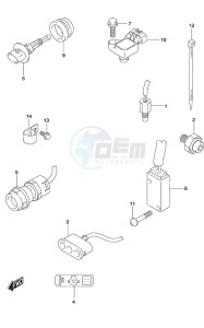 DF 25A drawing Sensor/Switch Tiller Handle w/Power Tilt