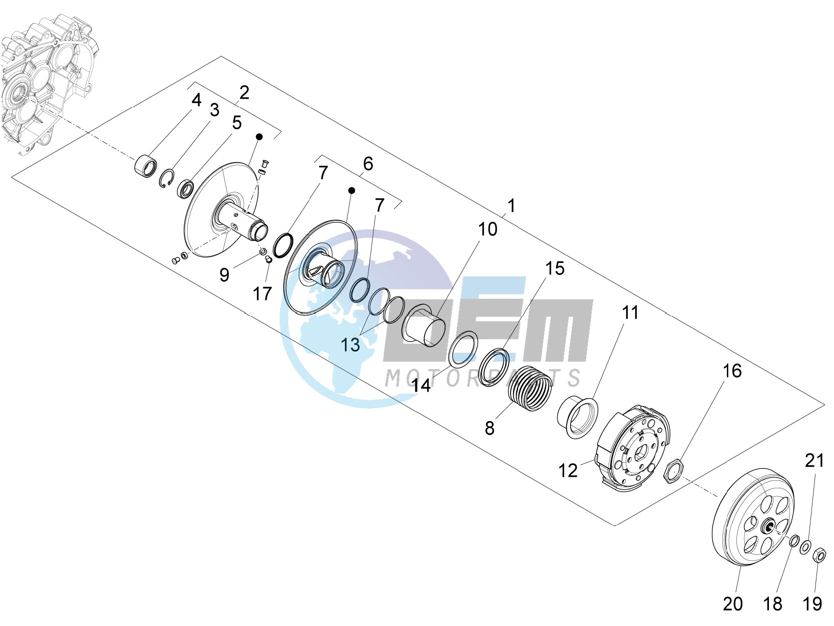 Driven pulley