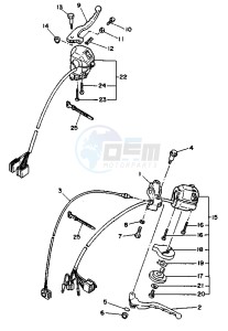 XV VIRAGO 250 drawing HANDLE SWITCH-LEVER XV 2505