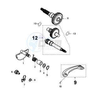 LUDIX 10 L TREND drawing DRIVE SHAFTS / KICKSTARTER