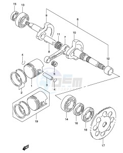 AY50 (P19) katana drawing CRANKSHAFT (MODEL AY50 K1 K2)