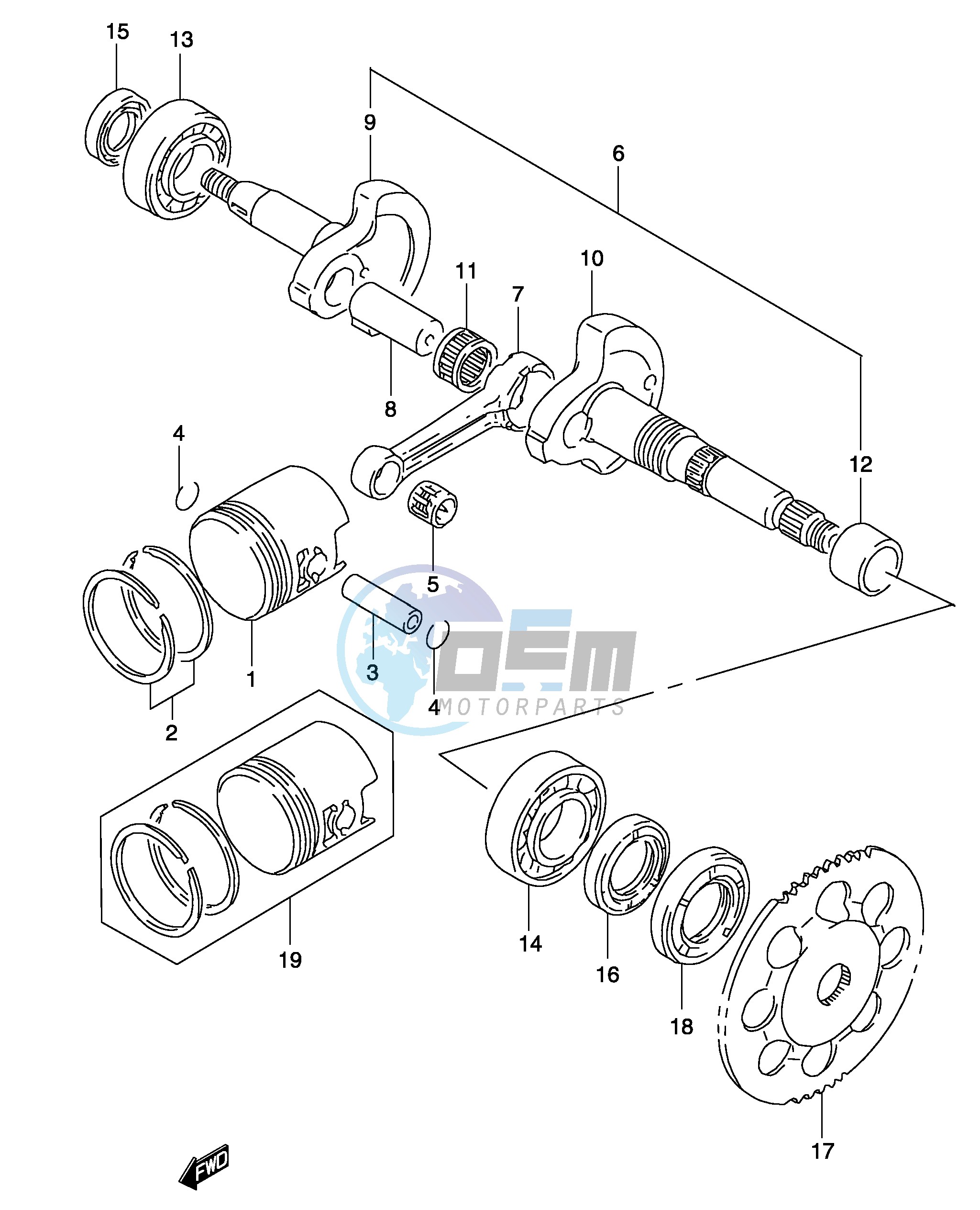 CRANKSHAFT (MODEL AY50 K1 K2)