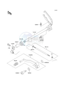 EX 250 F [NINJA 250R] (6F-7F) F6F drawing GEAR CHANGE MECHANISM