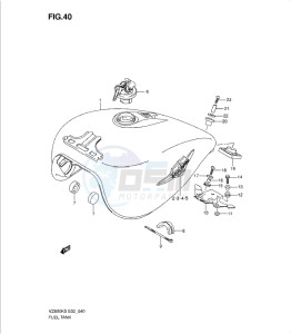 VZ800K9 drawing FUEL TANK (MODEL K5/K6)