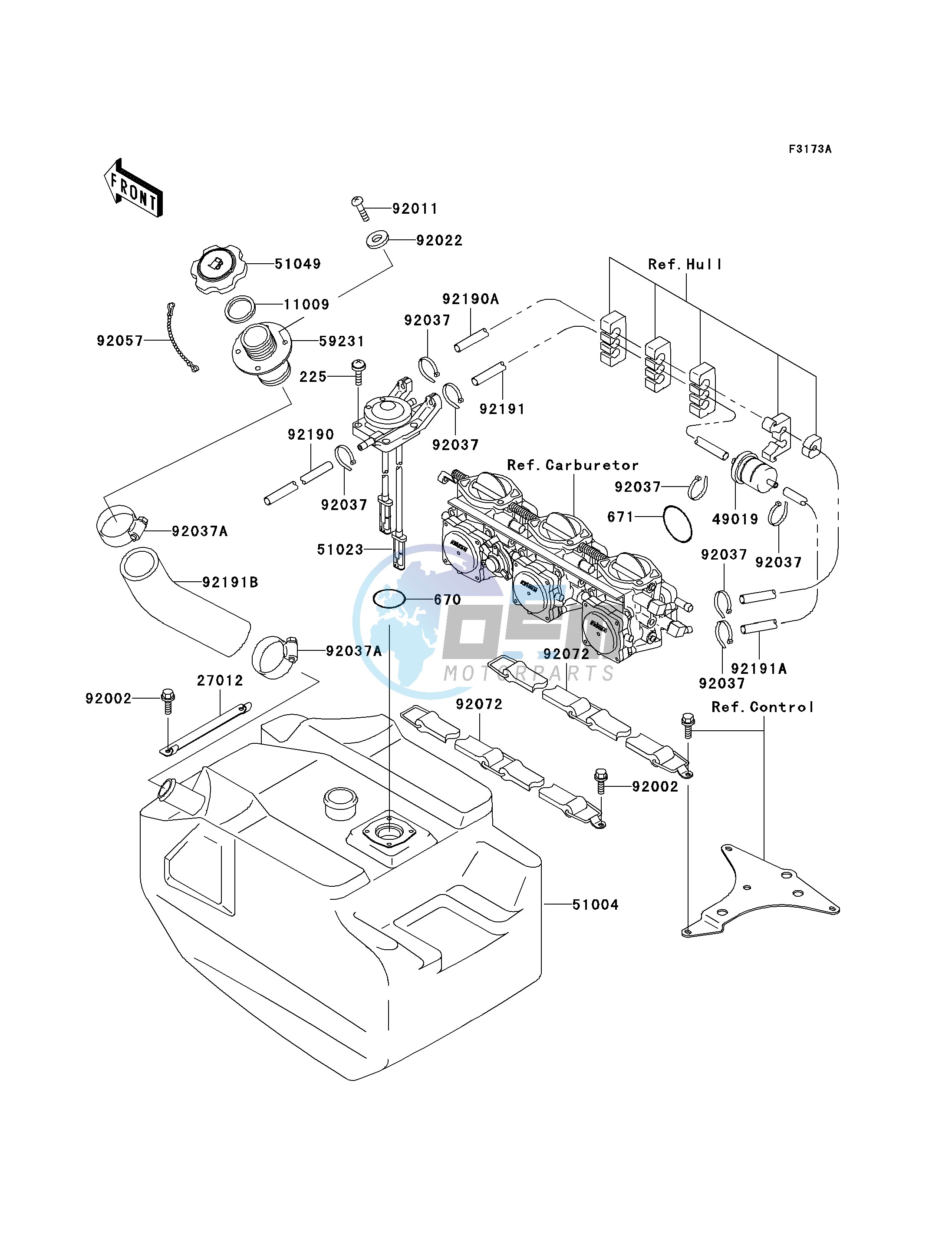 FUEL TANK-- JH1100-A2 - A5- -